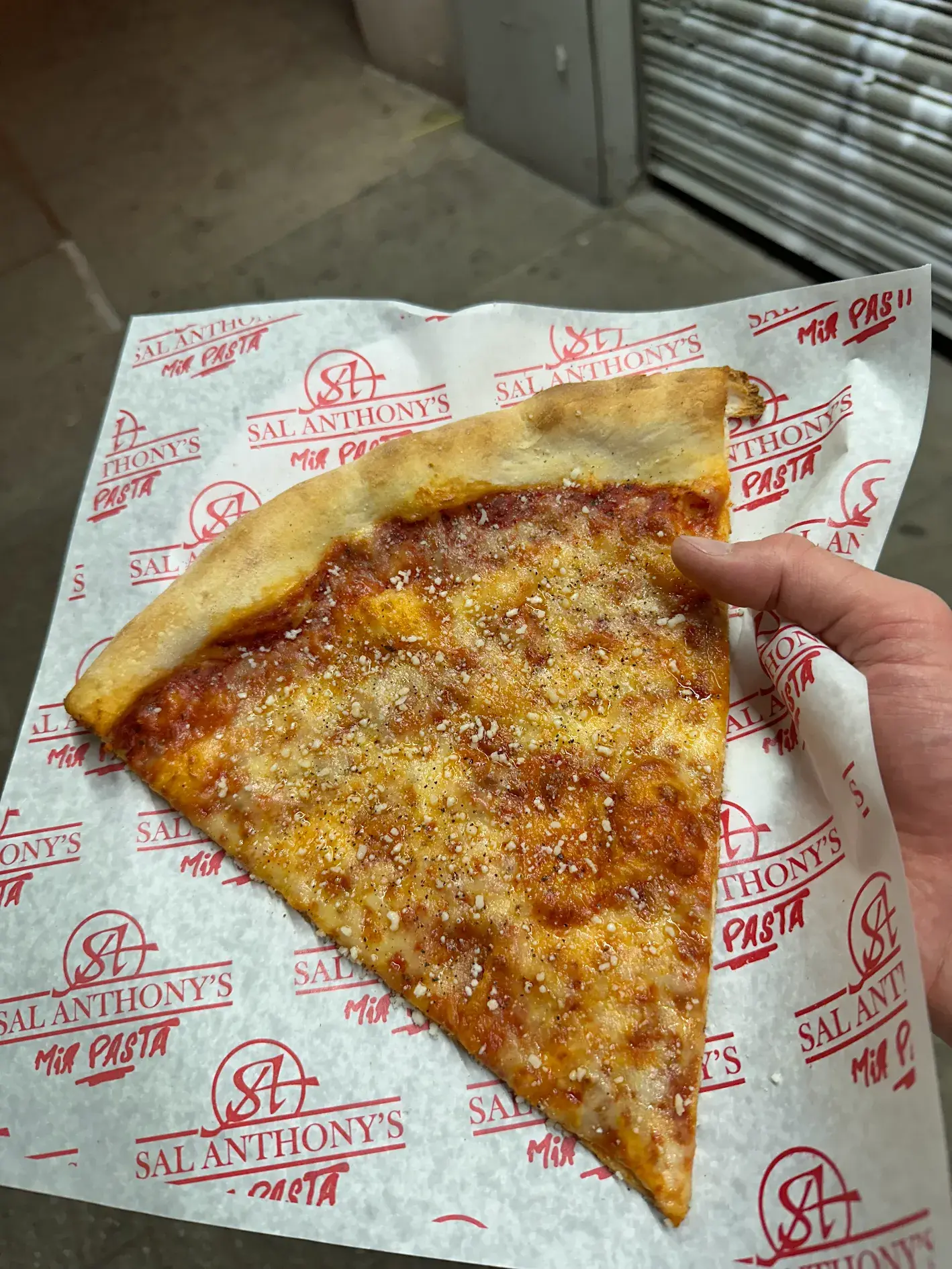 Hearty Slice of Pizza on Sal Anthony Paper